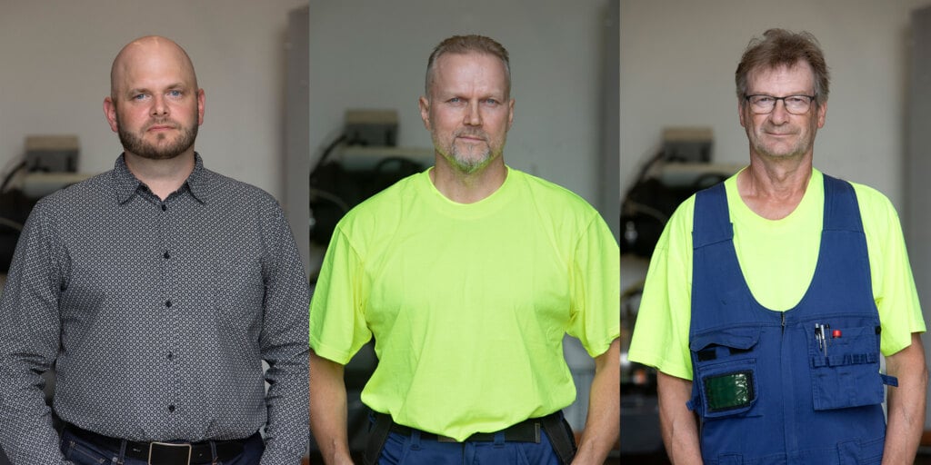 Jukka Vesam&auml;ki, Mika Lepp&auml;lahti and Esa Laine